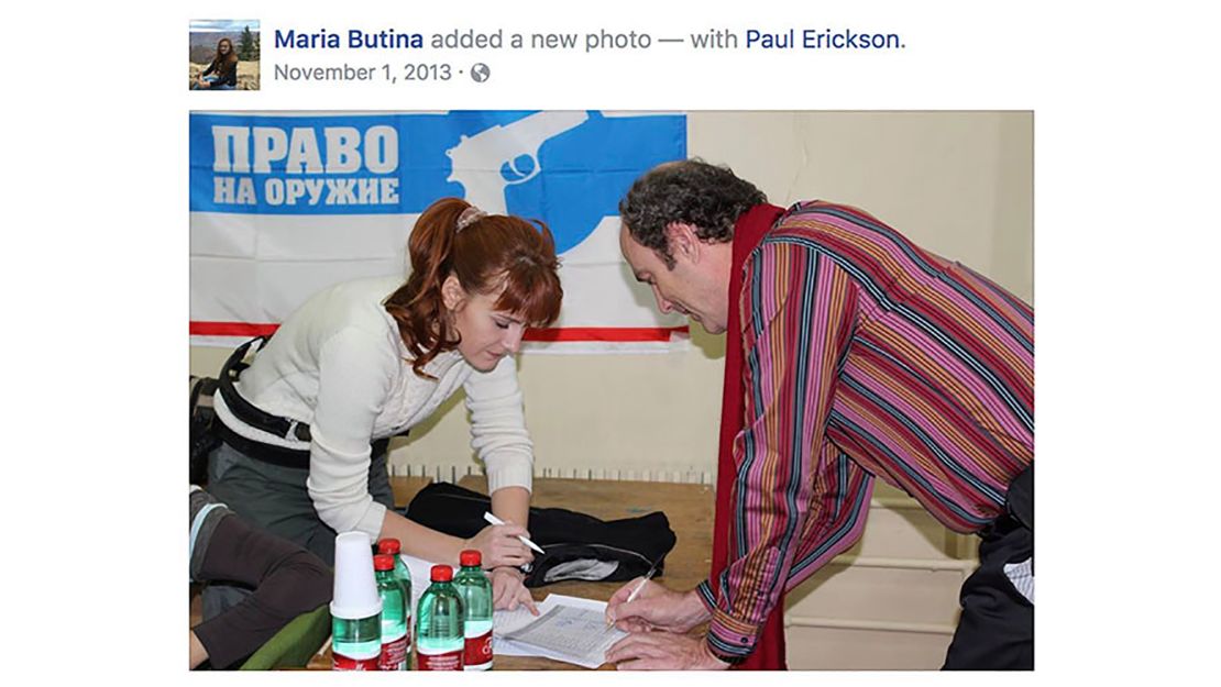 Facebook posting of Maria Butina and Paul Erickson from 2013. Posted by Mother Jones.