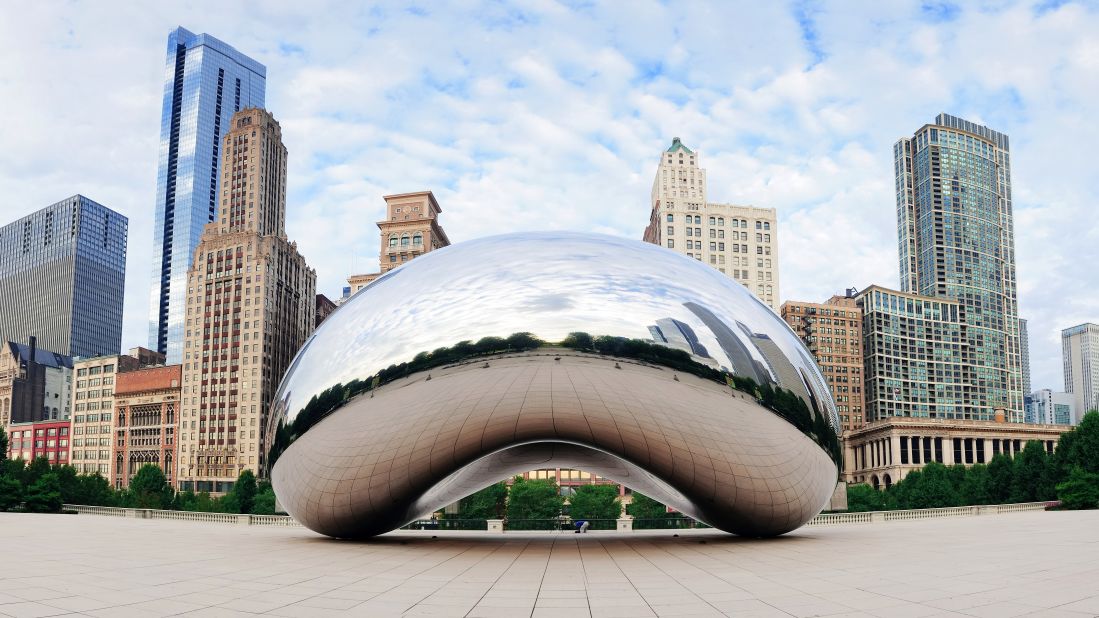 <strong>March in Chicago:</strong> Cloud Gate, the vision of artist  Anish Kapoor, can be found in Millennium Park and quickly became one of Chicago's iconic symbols and attractions since being unveiled in 2004. It's also known as "The Bean."