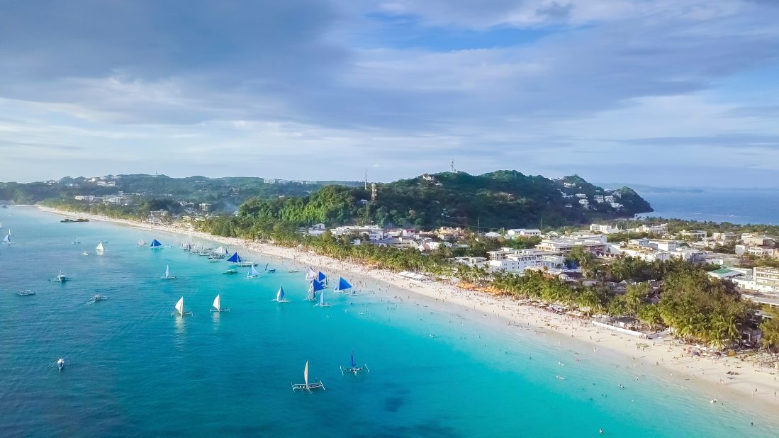 <strong>March in Philippines:</strong> Boracay, an island in central Philippines, is known for its resorts, coral reefs, pristine beaches and clear, turquoise waters.