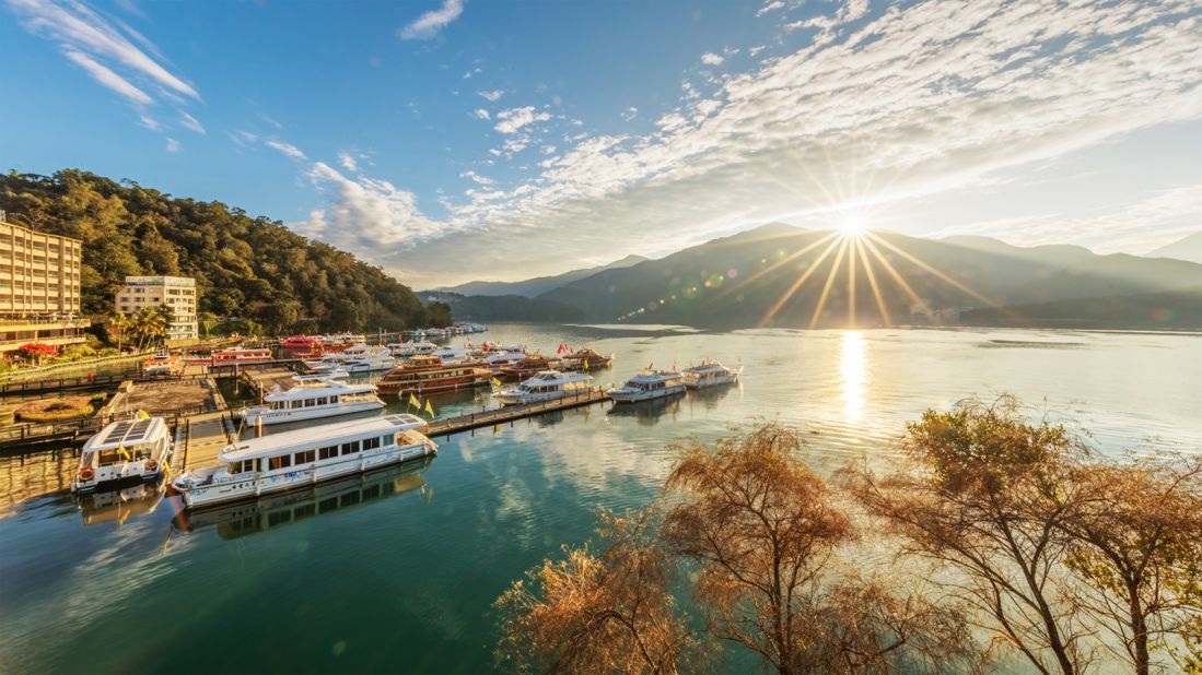 <strong>Sun Moon Lake, Nantou: </strong>Sun Moon Lake is the largest lake in Taiwan and home to the Thao aboriginal tribe. Theerasak recommends visiting at sunrise. 