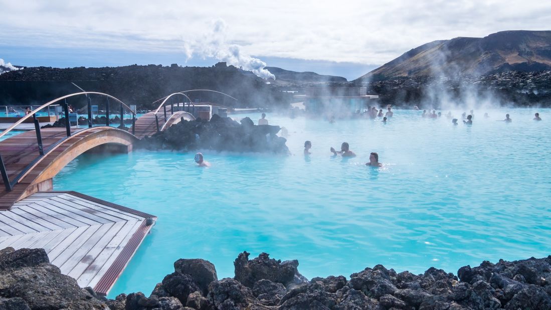<strong>March in Iceland:</strong> The Blue Lagoon geothermal spa is one of the most visited attractions in Iceland.