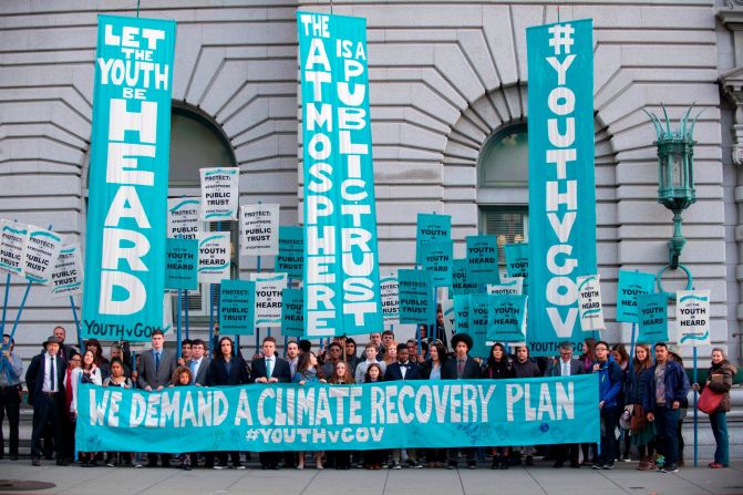 Youth activists have been at the forefront of a number of climate lawsuits against governments, including the 21 young plaintiffs <a href="index.php?page=&url=https%3A%2F%2Fedition.cnn.com%2F2017%2F04%2F29%2Fpolitics%2Fsutter-climate-kids-march-washington%2Findex.html" target="_blank">suing the US government</a> for failing to address the climate crisis. 