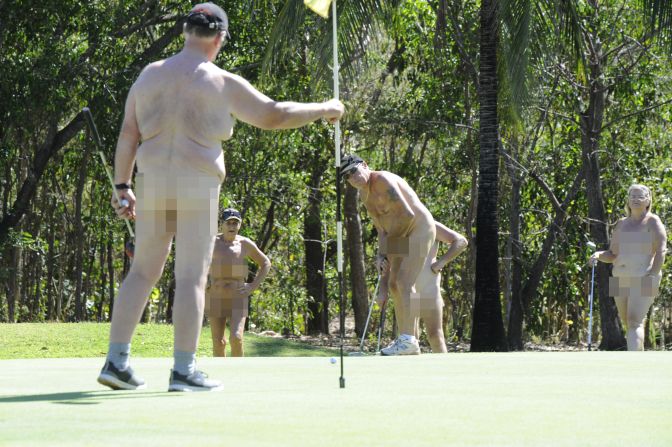 Feeling adventurous? You could play golf in the nude. Australia's BruJul Nudist Retreat organized Darwin's first nude golf day.