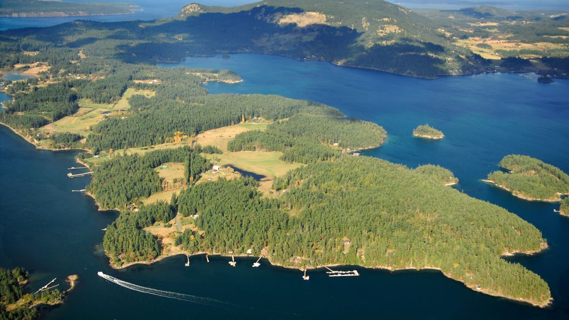Orcas Island, seen from the sky