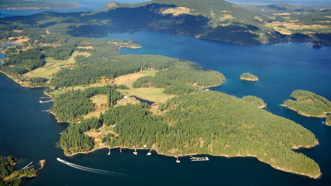 Orcas Island, seen from the sky