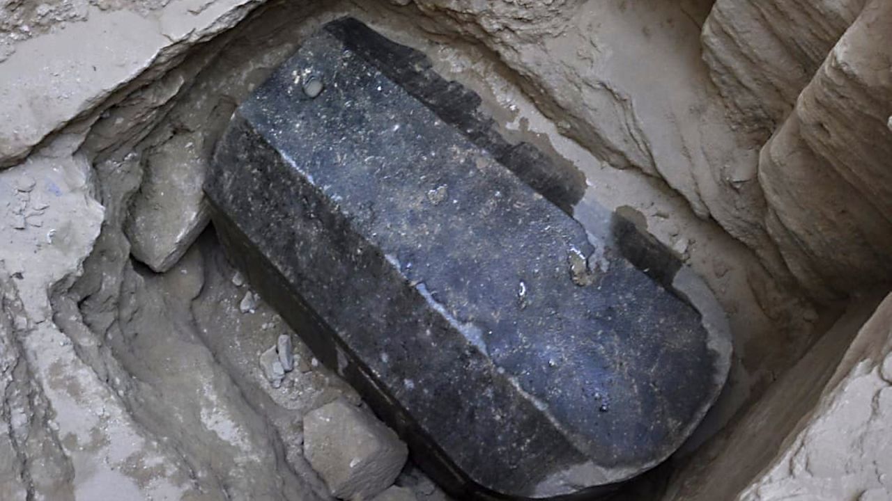 A mummy unearthed in a sarcophagus in Egypt in early July had a trace of an arrow in the head 