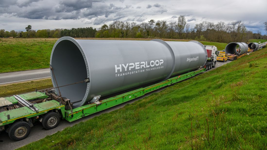 <strong>Test tube:</strong> Construction began on HyperloopTT's first track -- in Toulouse, France -- in April 2018. Meanwhile rival company Virgin Hyperloop One already have a test track in Nevada.