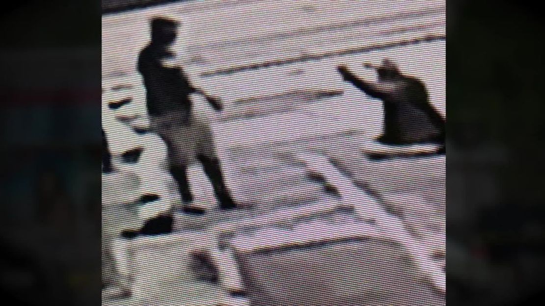 A still photo from a surveillance camera showing Michael Drejka shooting Markeis McGlockton on July 19, 2018. 