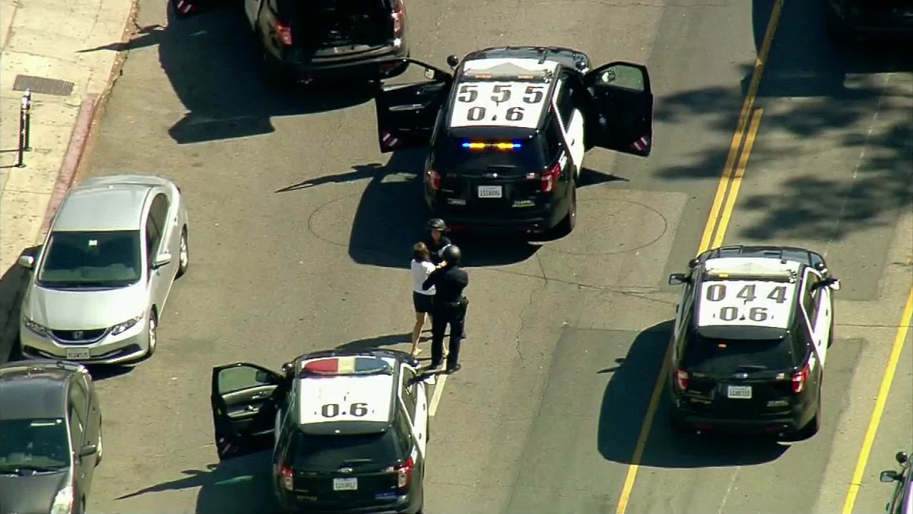 Police swarmed the supermarket after the gunman barricaded himself inside.
