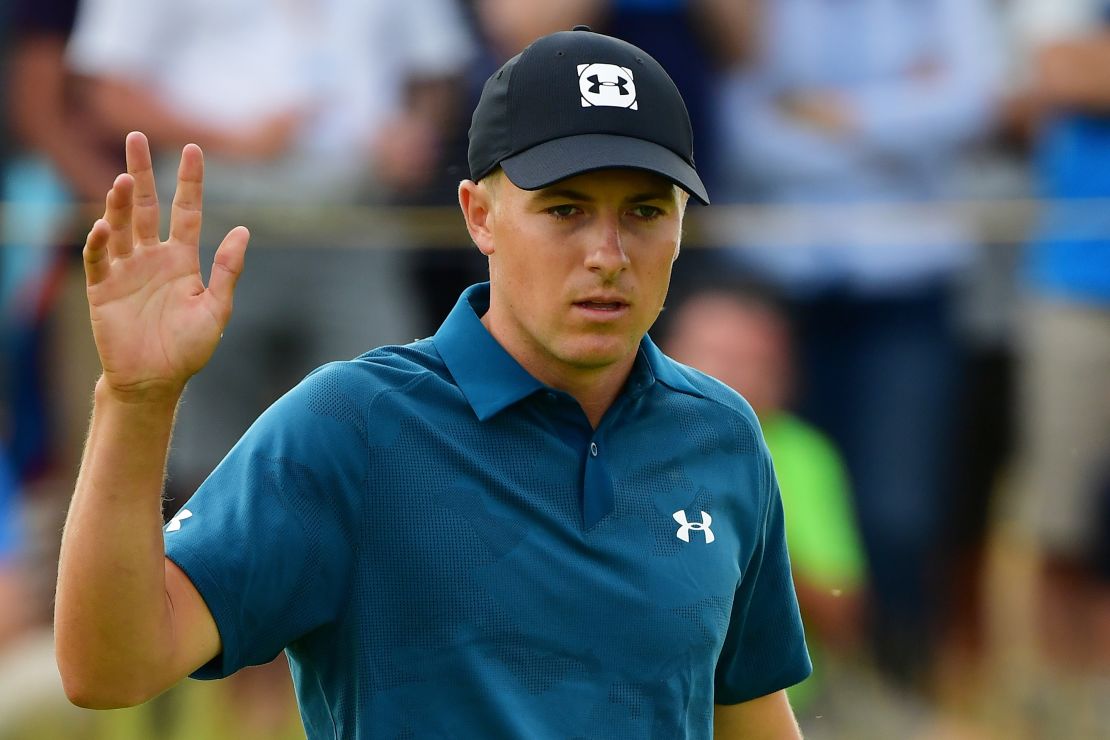 Jordan Spieth, sporting a new haircut for Saturday, is bidding for a second straight Claret Jug. 