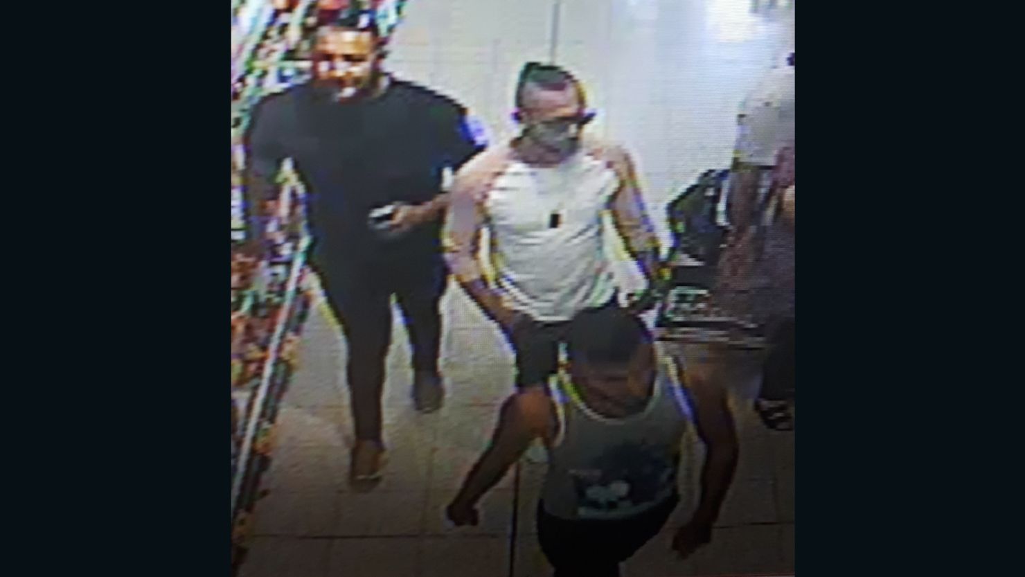Police have released a photo of three men they want to speak to after a three-year-old boy was seriously injured in a suspected acid attack in a Worcester shop on July 21. 