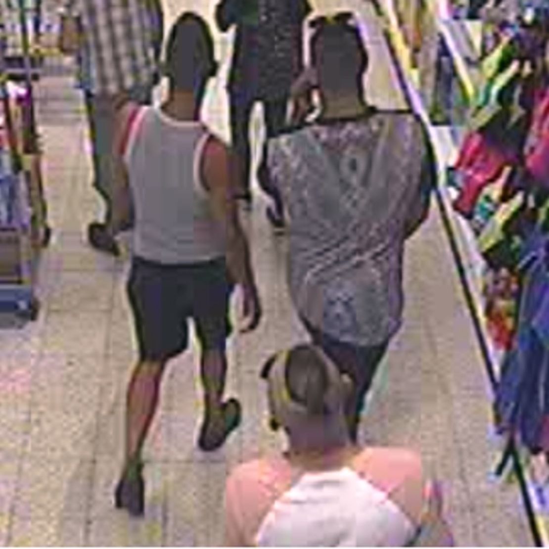 CCTV images of three men police want to speak to about the incident.