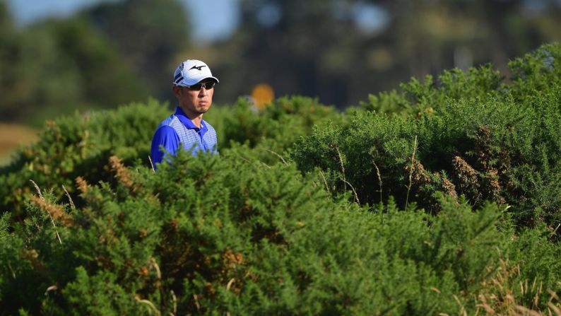Masanori Kobayashi finds trouble during the first round of the Open Championship on Thursday, July 19.