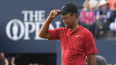 Tiger Woods was bidding for a 15th major title 10 years after his last.