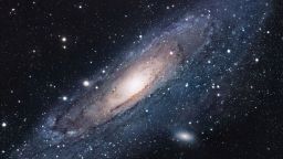 The Andromeda galaxy, the largest galactic neighbor to our own Milky Way, contains hundreds of billions of stars.