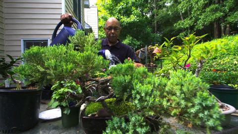 Tony Wright tends his garden every day, inspired by his own horticultural therapy. 