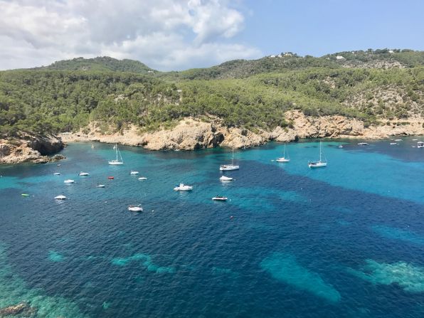 A favorite spot to anchor is along the west coast of Ibiza, south of Cala Benirras.