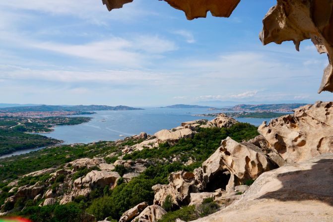 A view of the La Maddalena archipelago which boasts spectacular rock formations sculpted by the Mistral winds.