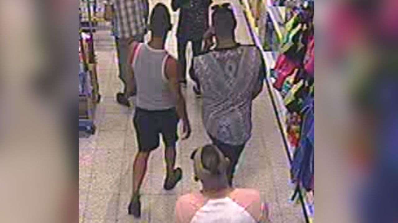 Police released this security camera image of suspects in the attack in the English city of Worcester.