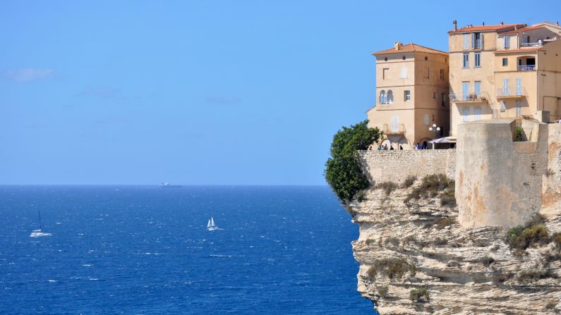 At the top of the Bonifacio cliffs whilst waiting on a mistral.