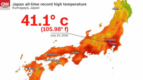 weather japan heat record 07232018