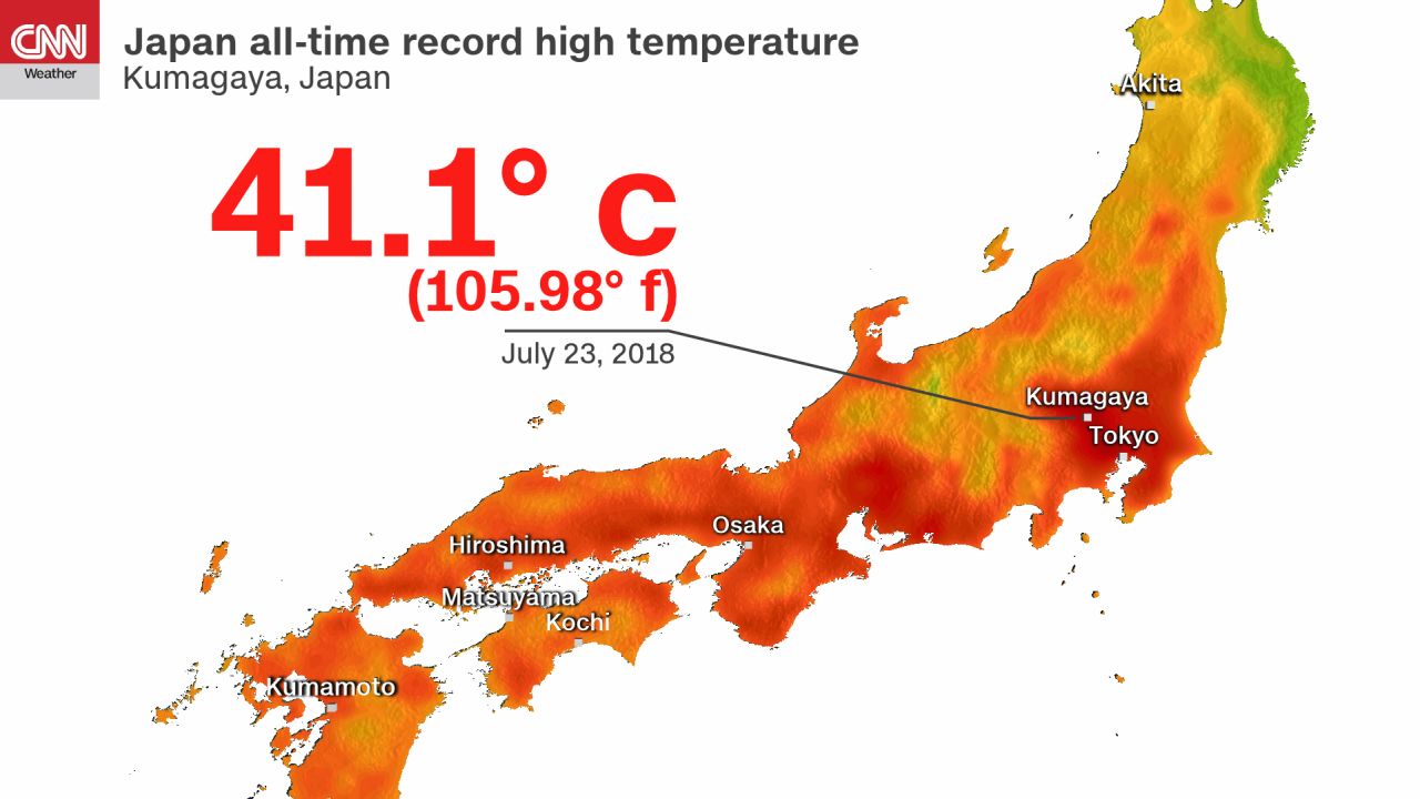 weather japan heat record 07232018