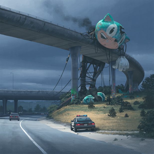 Among his influences, Stålenhag cites Ralph McQuarrie, whose concept art became a visual bible for Star Wars, and Syd Mead, whose production design brought "Blade Runner," "Aliens" and "Tron" to life.