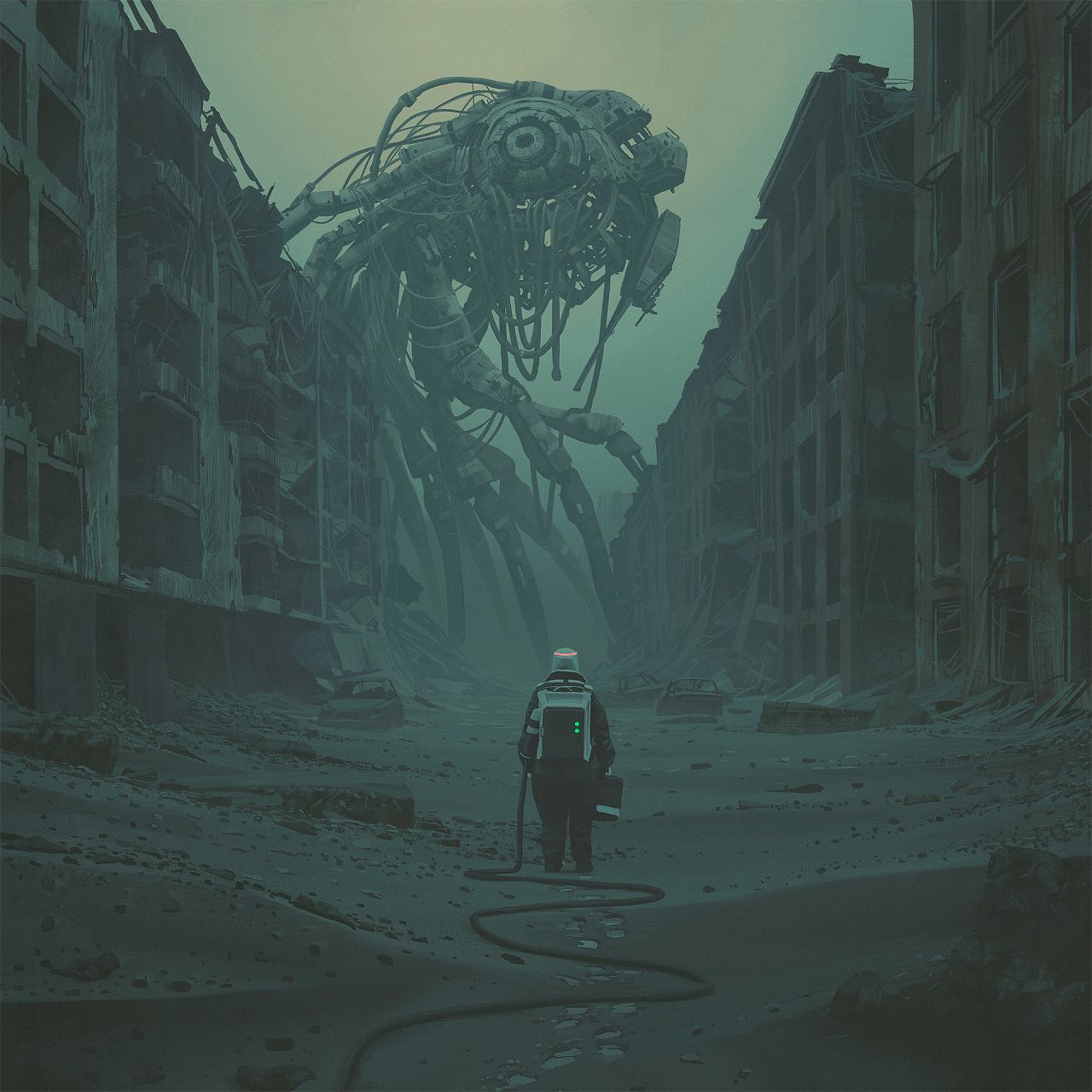 An image from Stålenhag's forthcoming book, "The Labyrinth."