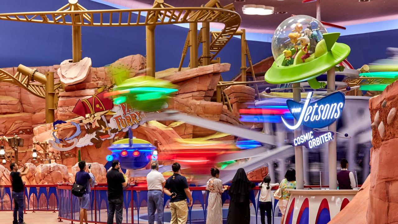 Warner Bros Abu Dhabi, pictured, is a newly opened attraction on Yas Island.