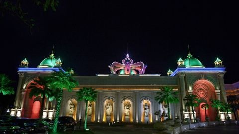 This picture taken on April 8, 2015 shows the Kings Romans casino in Laos.