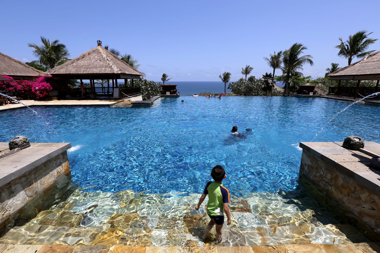 <strong>AYANA Resort and Spa Bali: </strong>The AYANA Resort and Spa hotel in Jimbaran has 12 swimming pools. 