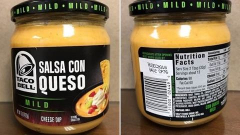 Taco Bell Salsa Con Queso Mild Cheese Dip is being recalled.