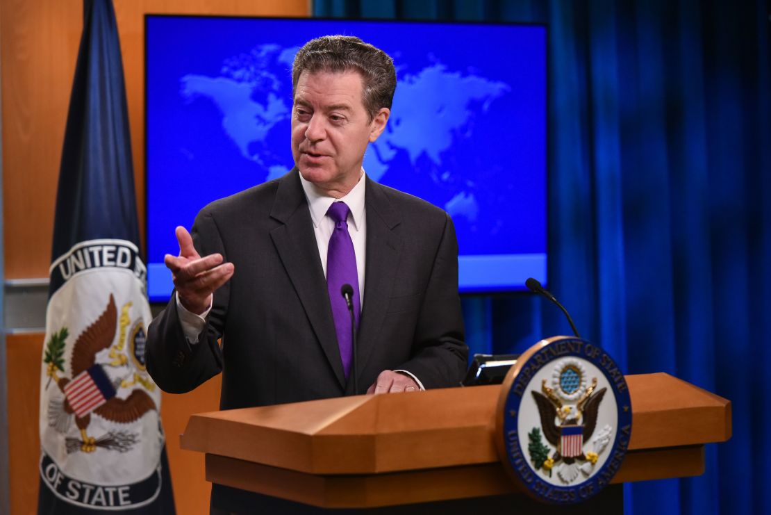 Sam Brownback, ambassador at large for international religious freedom, speaking in May 2018.