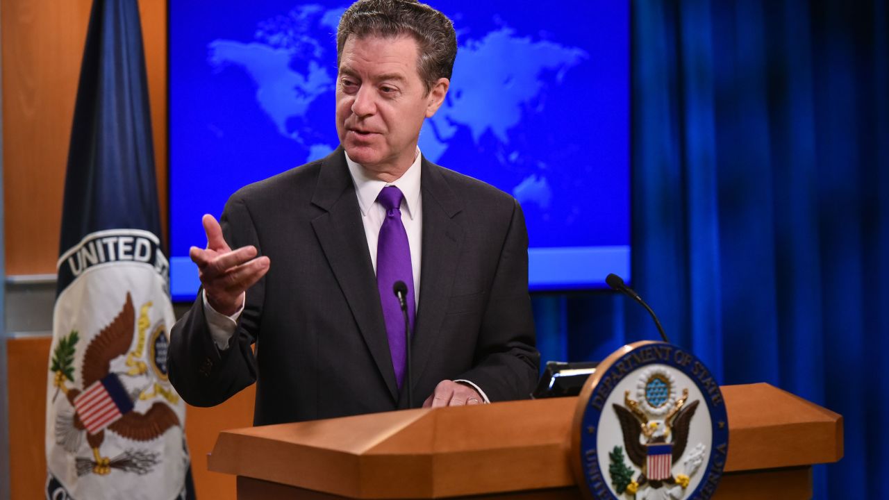 Sam Brownback, ambassador at large for international religious freedom, speaking in May 2018.