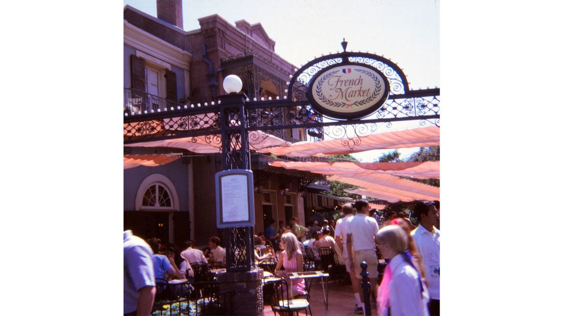 <strong>New Orleans Square: </strong>Here Judy is pictured seated at a restaurant in New Orleans Square, another themed land at the California park.