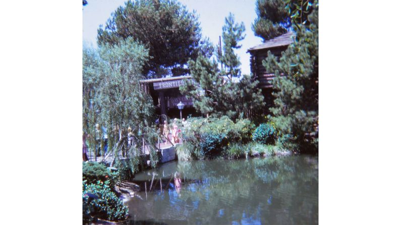 <strong>Return event: </strong>Syverson and Judy returned to the park once -- in the '80s with their children, but they haven't been since. <em>Pictured here: the fort entrance to Frontierland, with Judy slightly obscured. </em>