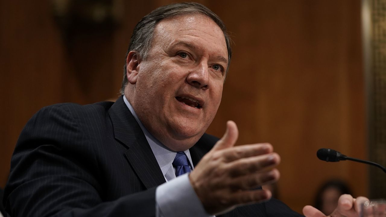 U.S. Secretary of State Mike Pompeo testifies during a hearing before Senate Foreign Relations Committee July 25, 2018 on Capitol Hill in Washington, DC.