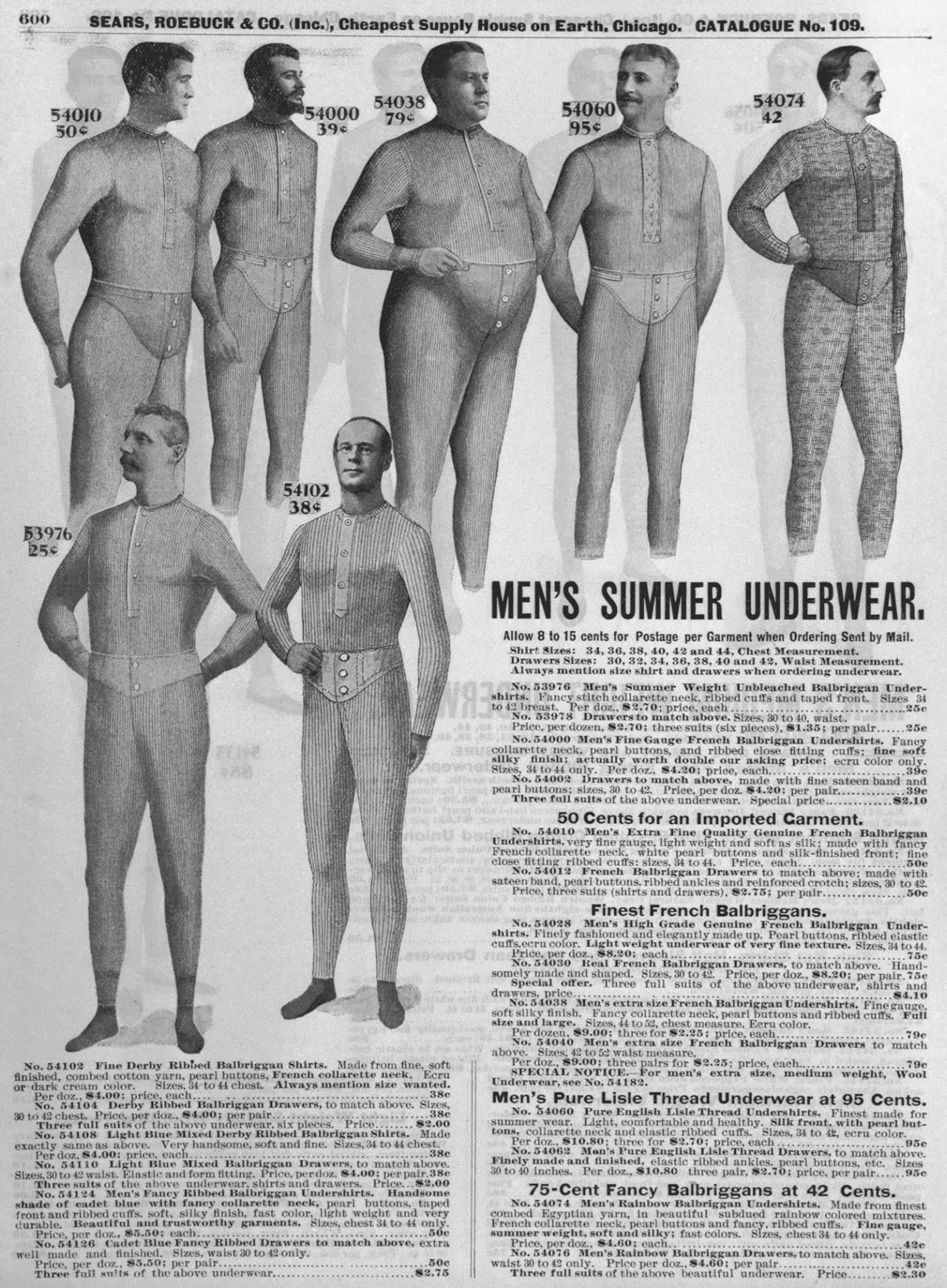 The Me I Saw — Men's underwear, early 1800s.