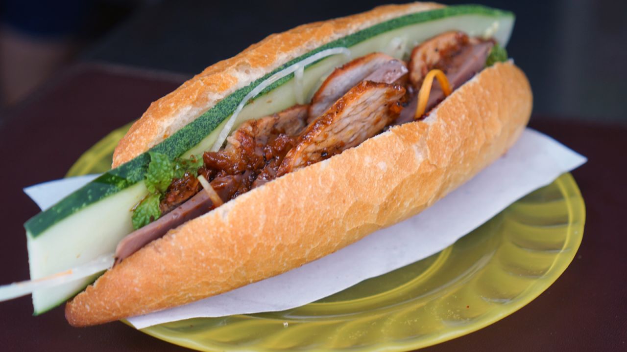 <strong>Phi Banh Mi:</strong> What makes this banh mi special is the roasted pork belly. "The best part of the pig is the belly, but every pig has a different flavor and taste," says Huynh. "A free-range pig will taste better -- and that's what he uses." 