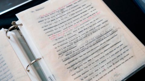 Malcolm X Manuscripts were on display by Guernsey's action house. 