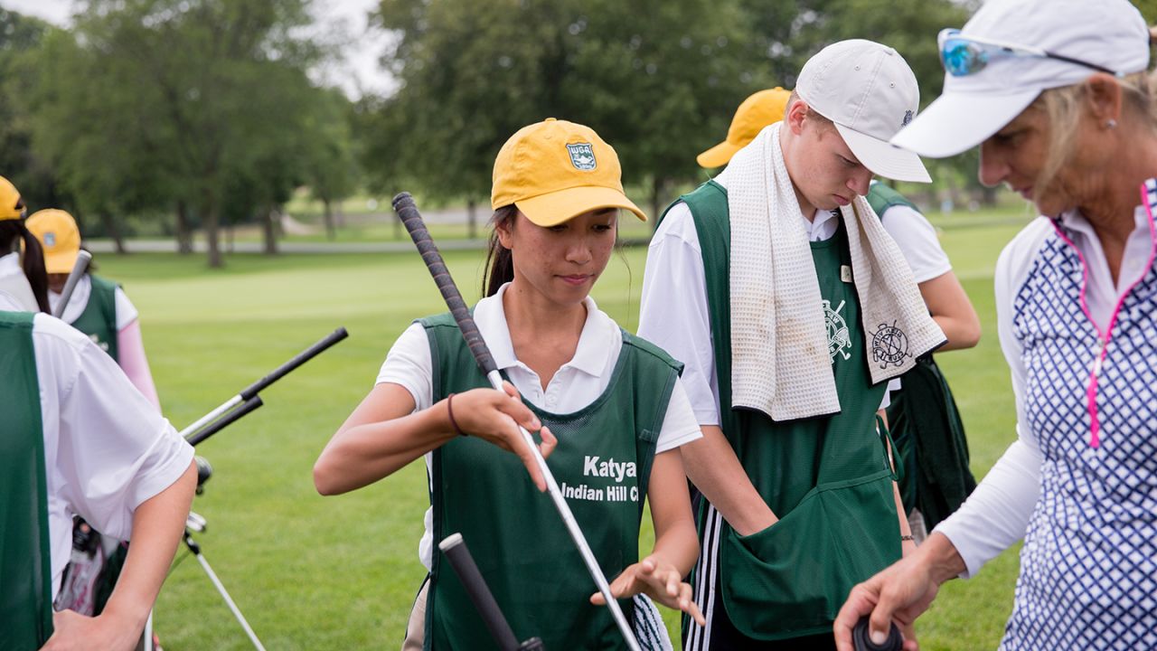 Katya Tulak is spending her fourth summer at the Caddie Academy before heading to college.