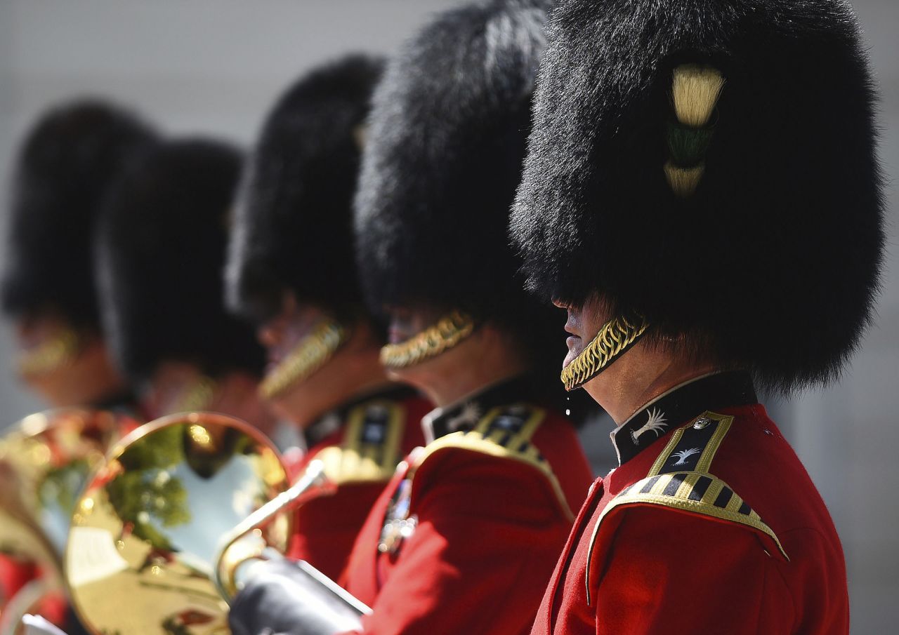 A bead of sweat falls from a member of the Queen's Guard as he takes part in a changing of the guard ceremony in London on Monday, July 23. The UK is currently in the midst of <a href="https://www.cnn.com/2018/07/26/uk/uk-heat-wave-intl/index.html" target="_blank">one of its hottest summers on record,</a> according to the Met Office.