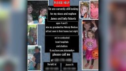 A flyer seeking information as familly searched for Melody Bledoe and her great-grandchildren. They were found dead Saturday. 