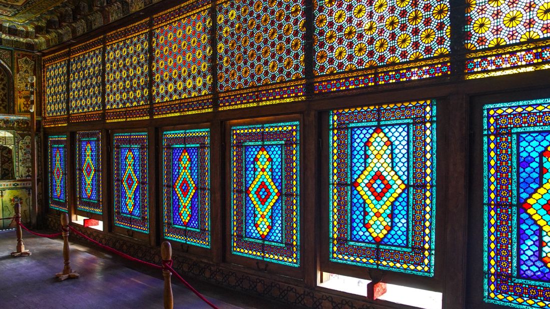 <strong>Shebeke:</strong> Shebeke is a traditional Azeri method of making stained-glass windows without using glue or nails. 