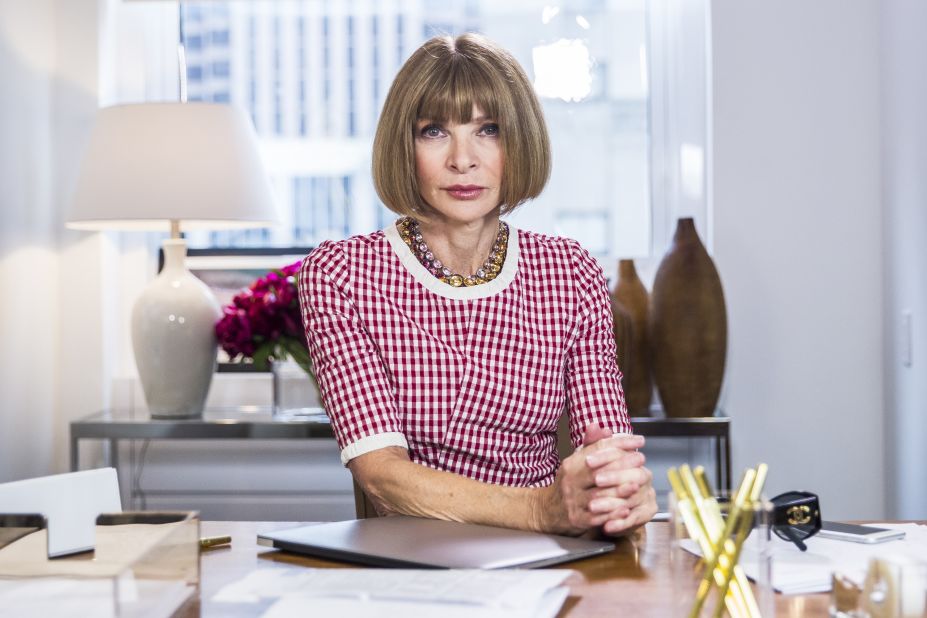 Anna Wintour during an "Anna Wintour: Comedy Icon" skit on "Late Night with Seth Meyers," May 6, 2015.