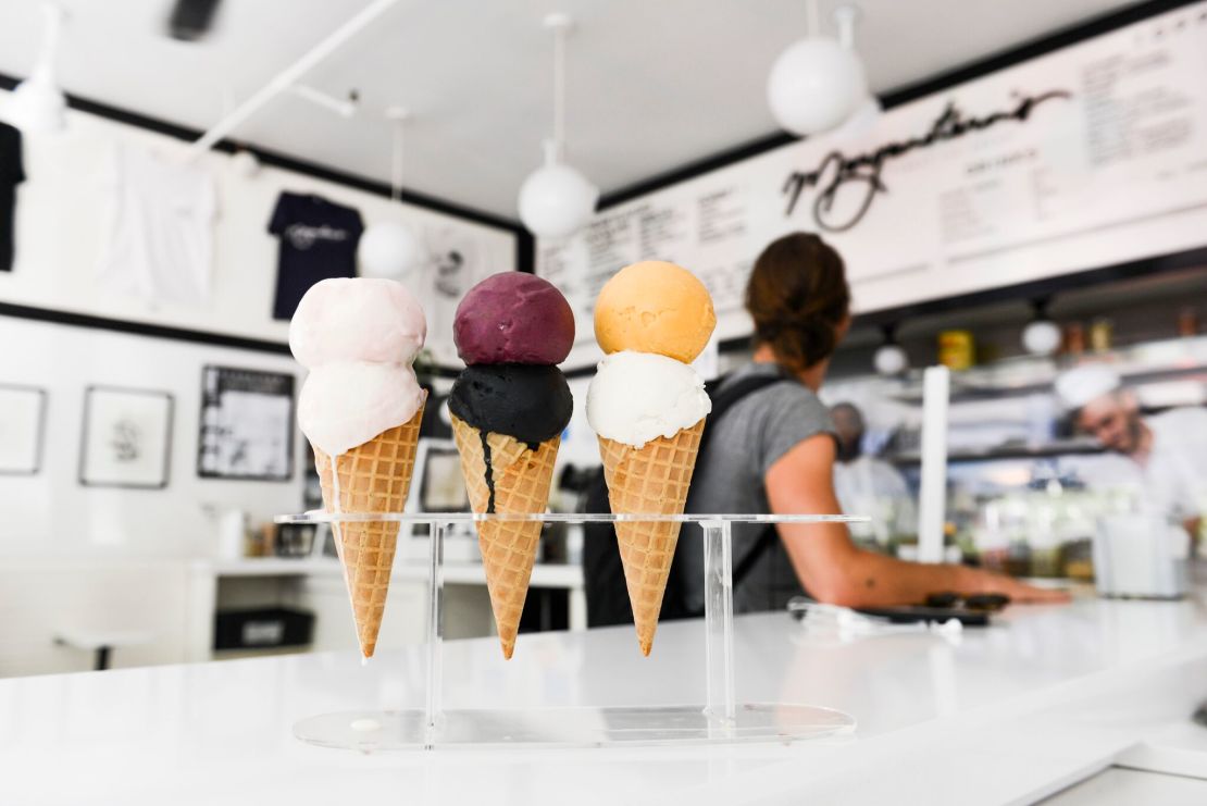 Morgernstern's offers loads of different flavors, and their shop has that classic ice cream parlor look and feel.