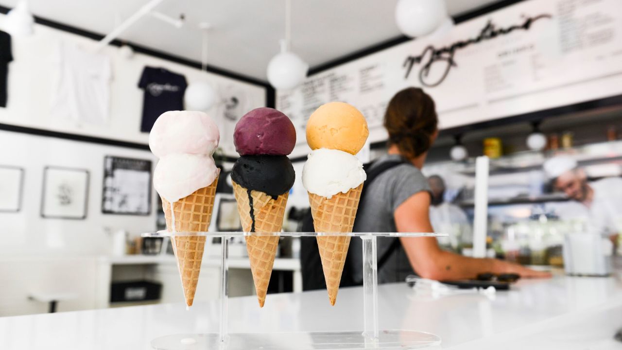 Morgernstern's offers loads of different flavors, and their shop has that classic ice cream parlor look and feel.