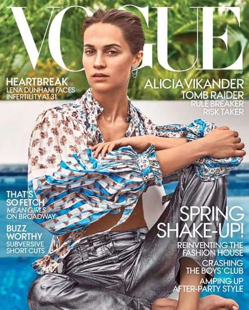 March 2018:  Alicia Vikander photographed by Steven Klein <br /><br />Anna Wintour's Vogue years also saw some criticism over the use, or misuse, of Photoshop, which created some unusual body shapes.