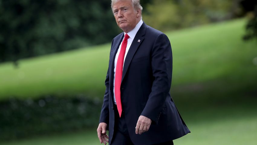 US President Donald Trump departs the White House July 31, 2018 in Washington, DC. (Photo by Win McNamee/Getty Images)