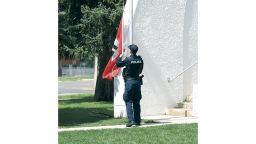 The Laramie Police Department took down a Nazi flag that was raised in Washington Park in Laramie, Wyoming on Tuesday, July 31. 